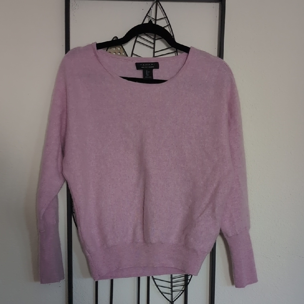 Tahari Cashmere Pink Sweater Sz L
